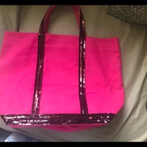 Vanessa Bruno Pink Tote with Sequin Accents